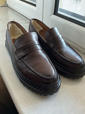 Trendyol men's leather loafers brown new, size 41