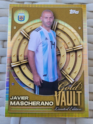 Topps Argentina 2026 Javier Mascherano Gold Vault like new