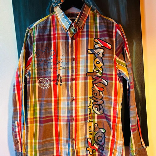 Desigual men's checked shirt, size M, multicolored