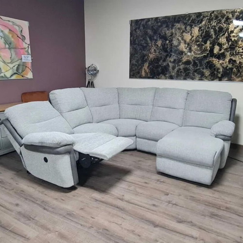 Gray La-z-boy corner sofa new with electric reclining mechanism