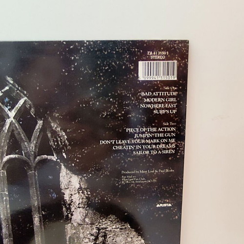 Meat Loaf Bad Attitude Vinyl LP Album 1984 near mint rock