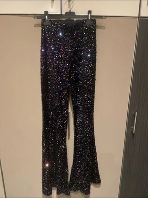 Funky Buddha pants new with sequins, size S, black multicolor