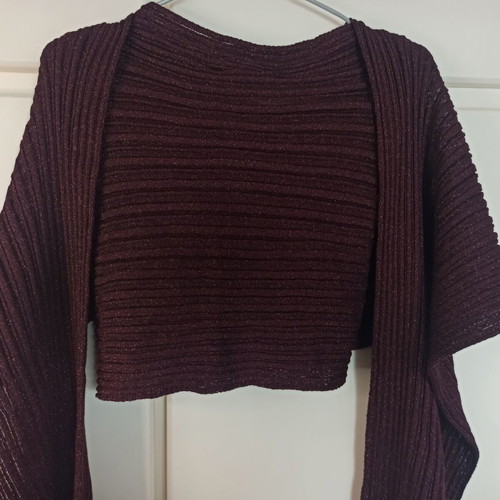 Ioanna Kourbela 2550 Dianalux Shimmering Water cardigan new vintage brown