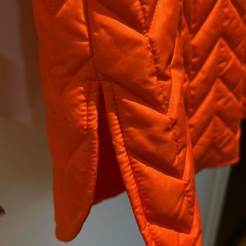Zizzi long jacket like new, orange quilted, size M