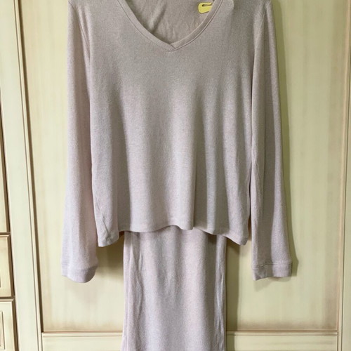 Monoprix Homewear set like new, beige, 74% viscose