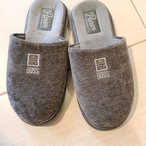 Parex Boss Big men's winter slippers size 43, like new, gray