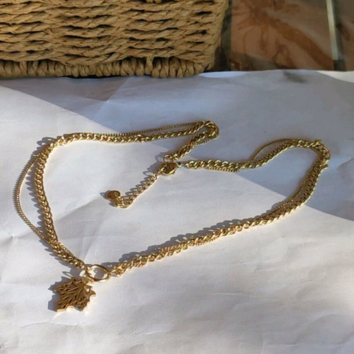 Steel Necklace New, Gold and Silver Color