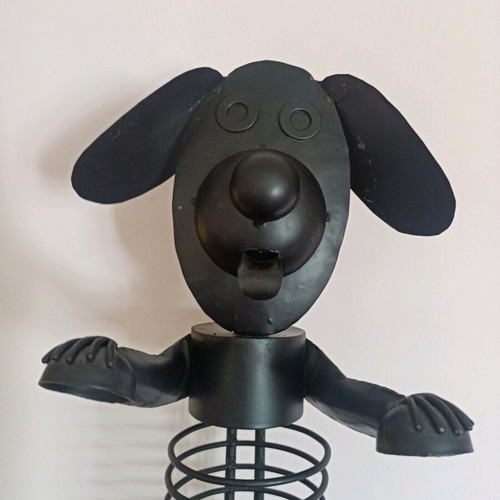 Metal CD holder dog like new, handmade with 22 slots
