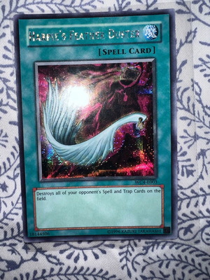 Yu-Gi-Oh Harpie’s Feather Duster card used, ultra rare