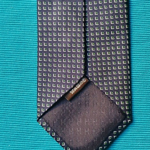 Hermès vintage tie in dark blue, like new