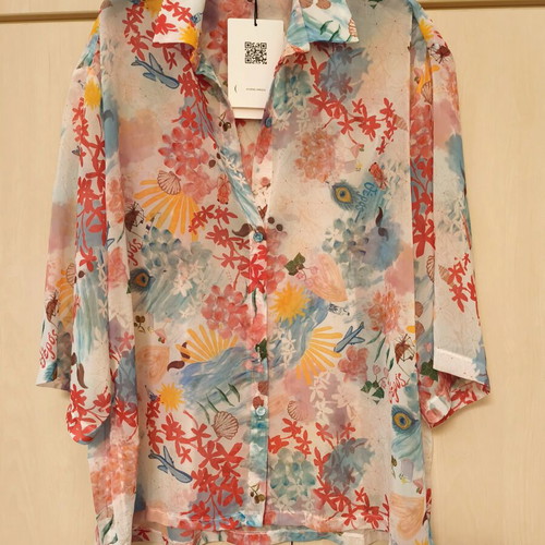 Project Soma Theros Shirt new, silk touch muslin, oversized kimono sleeves