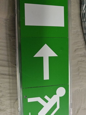 Plastic safety sign covers used, set of 4