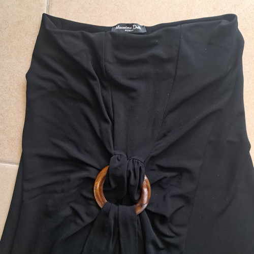 Massimo Dutti maxi dress size S like new, black with decorative ring