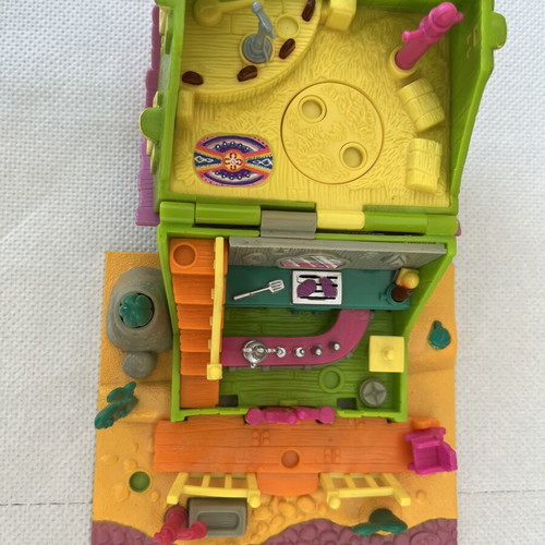 Polly Pocket Western Saloon 1994 playset used with lights and figures