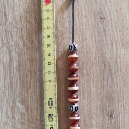 Worry beads monoloi from natural banded agate, new