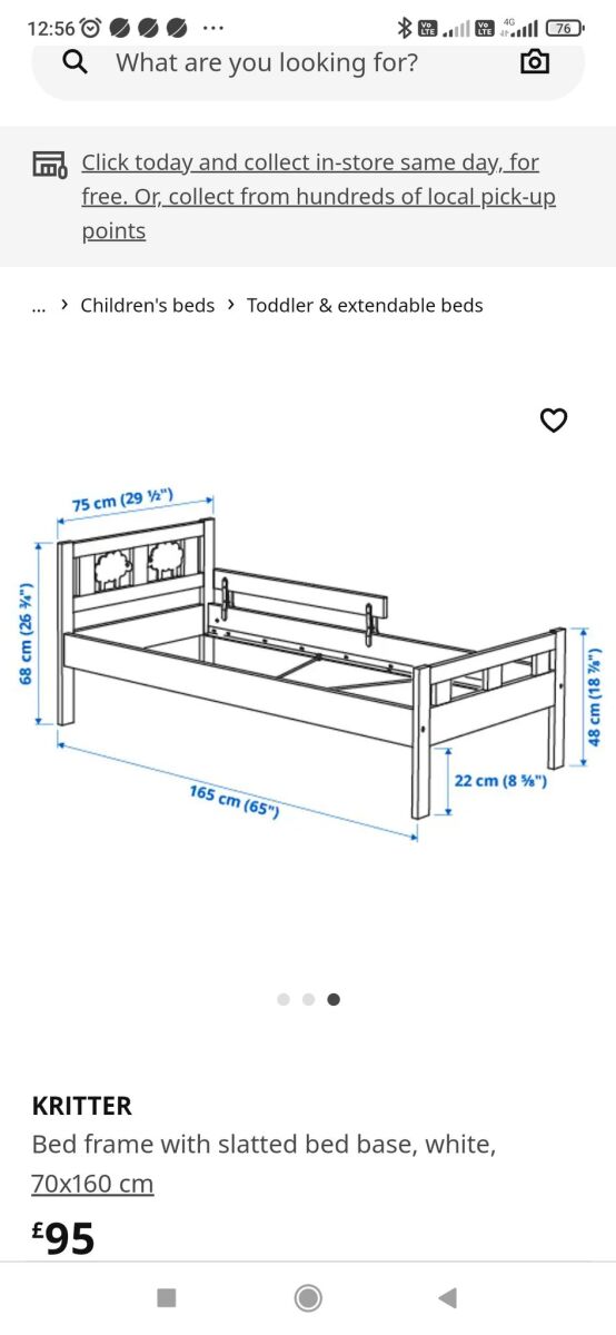 IKEA Kritter children's bed used 70x160… - € 50,00 - Vendora.cy IKEA Kritter children's bed used 70x160… - € 50,00 - Vendora.cy