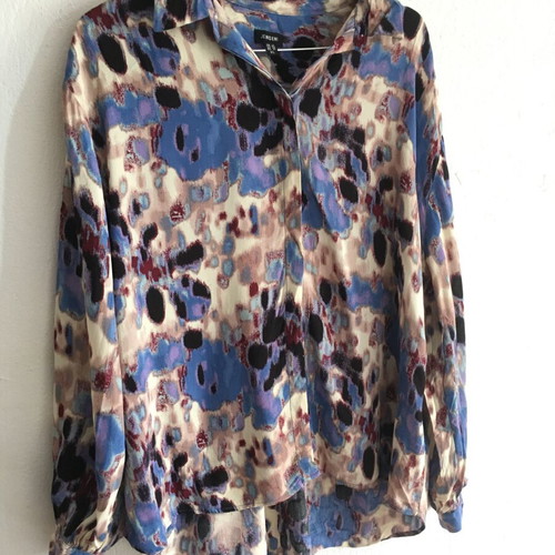 Jensen retro vintage colourful viscose shirt XL