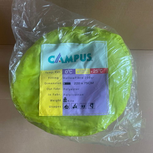 Campus Fox sleeping bag green 220x75 cm new