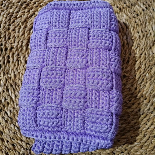 Zoel knitted handmade bag lilac used