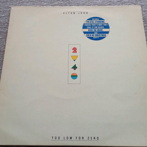 Elton John Too Low For Zero LP Album vinyl record used, pop
