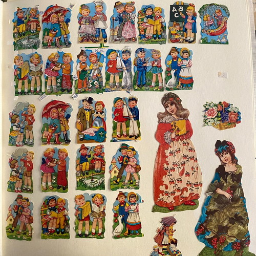 Vintage embossed paper scraps collection '60s-'70s MLP, like new