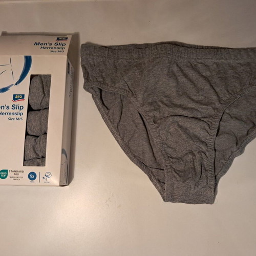 Aro men's briefs pack of 5, size M, grey, new