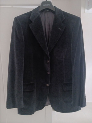Men's black velvet jacket like new, size 50 (M/L)