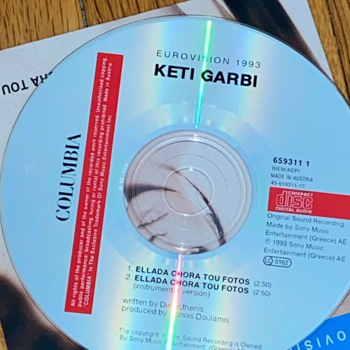 Keti Garbi Ellada Chora Tou Fotos promo CD single Eurovision 1993