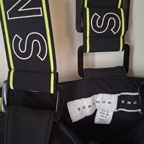 Ski pants M/38/10 black with removable suspenders like new