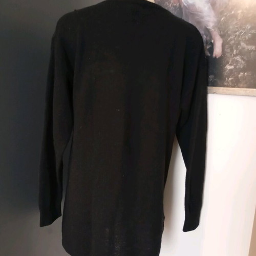 Vintage wool long women's pullover L used, black