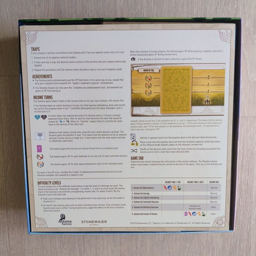 Tapestry board game like new with Folded Space insert