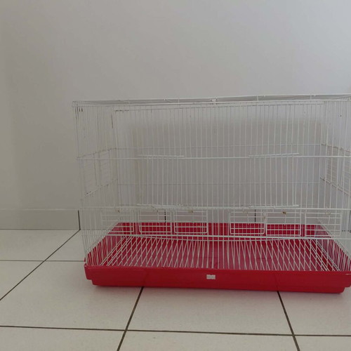 Birdcage used with 6 feeder slots, no middle bar, 63×35×45 cm