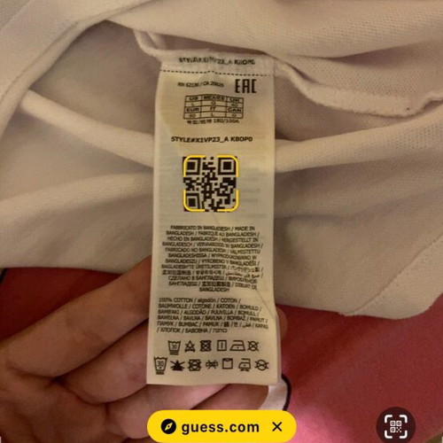 Guess white polo shirt new, size Large to Medium