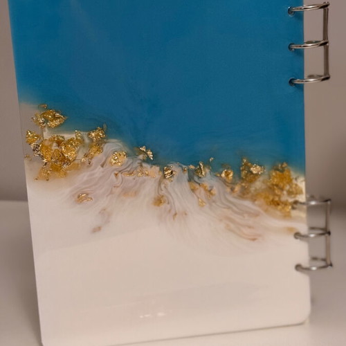 Notebook made of liquid glass handmade