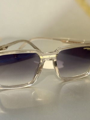 Carrera sunglasses used, crystal gold frame, gradient lenses