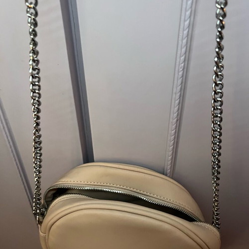 Crossbody bag light pink with silver stars and chain like new