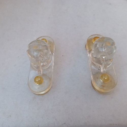 Plastic supports for glass shelves, new, pack of 75 with suction cups