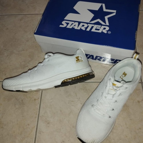 Starter women's athletic shoes No 39 like new, white with gold details