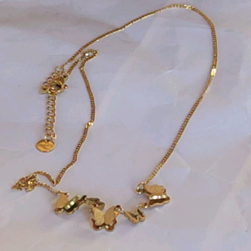 Steel Necklace New, Gold and Silver Color