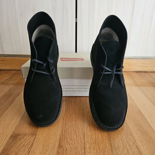 Clarks Desert boots size 42.5 black like new