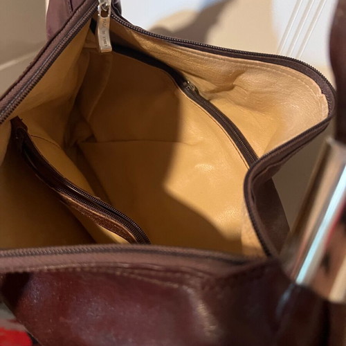 Leather shoulder bag brown like new