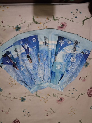 Girls' skirt size 4-5 years, blue multicolor