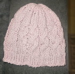 Pink wool hat like new, warm