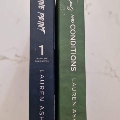 The Fine Print and Terms and Conditions books new, Dreamland Billionaires series by Lauren Asher