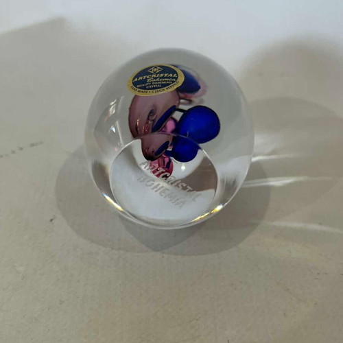 Artcristal Bohemia crystal paperweight 7x4