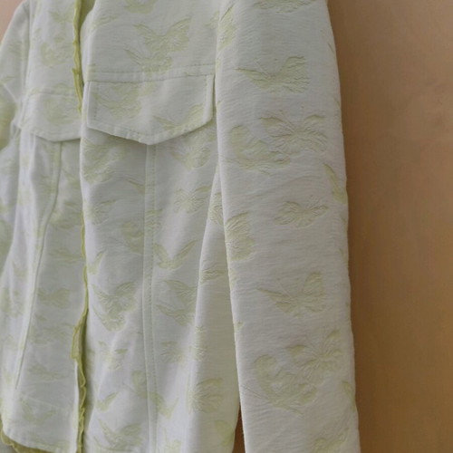 Lucifair jacket size 48 white-yellow with organza details like new