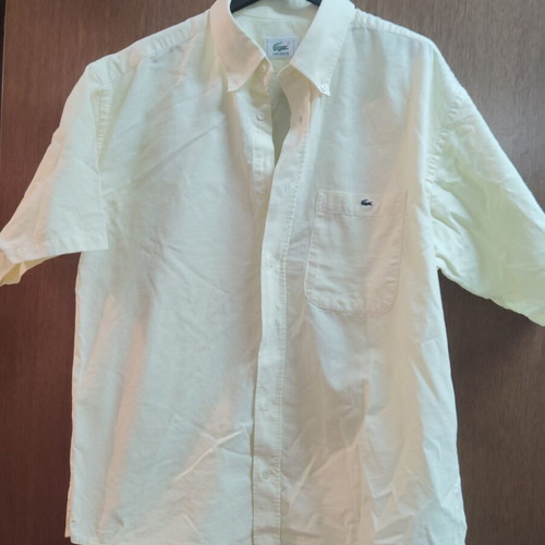 Lacoste men's shirt used, yellow size XL