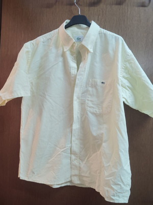 Lacoste men's shirt used, yellow size XL