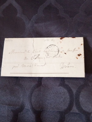 French letter of correspondence 1850 used, official with wax seal
