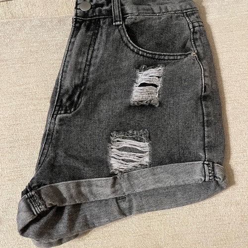 Black denim shorts like new, size S